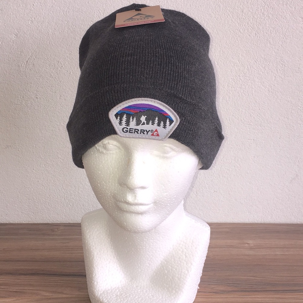 NWT Gerry Gray Warm Winter Cuff Wind Resistant Beanie Hat Unisex One Size